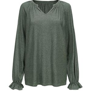 WOMEN'S LONGSLEEVE V NECK BLOUSE